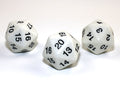 Countdown 30mm d20 White/black Spindown d20 Large (sold per die)