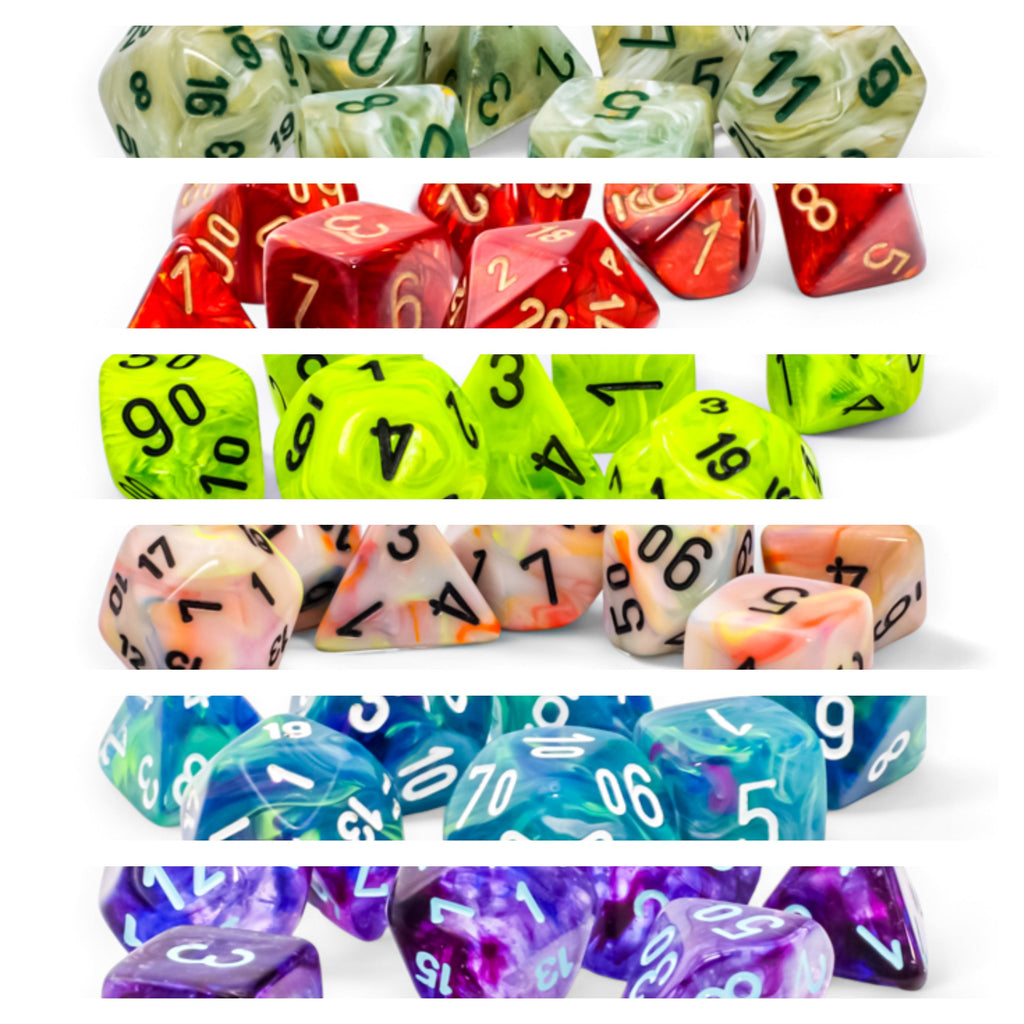 (Releases 8/28) 6-Pack of one of each of the new Mega-Hedral Dice Sets by Chessex