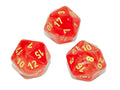 Single d20 Ghostly Glow™ Polyhedral Orange/yellow d20 (Sold per die)