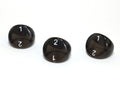 Translucent Polyhedral Smoke/white d3 | PT0307 | 3-Sided Dice (sold per die)