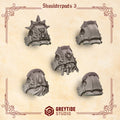 3d Printed Crimson Lords Shoulderpads #3 x10 by Greytide Studio