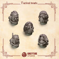 3d Printed Crimson Lords Tactical Heads #5 x10 by Greytide Studio