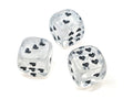Heart 16mm Cirrus® w/pips White/black d6 | Heart Dice