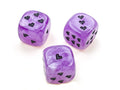 Heart 16mm Cirrus® w/pips Purple/black d6 | Heart Dice