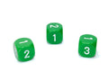 Opaque 16mm d3 (d6 w/ 1-2-3 twice) Green /white (SOLD PER PIECE)