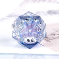 Purple Beholder 22mm D20 DND Roll a D20 Dice Handmade Sharp Resin