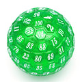 Green Plated Ancient Metal d100 Dungeons and Dragons RPG
