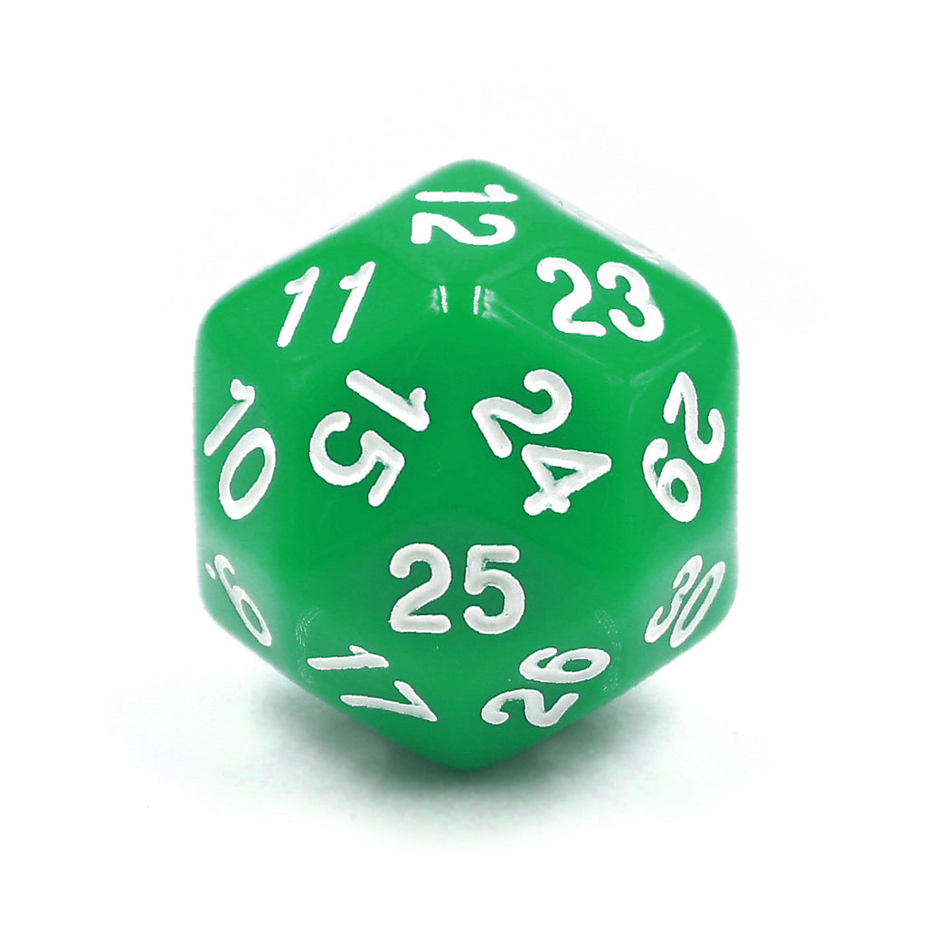D30 Green Opaque Single Die 30 Sided/s by HDdice / HengDadice
