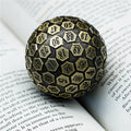 Metal Single 100 Sided Polyhedral Dice (D100) | Brass Color Solid (45mm)