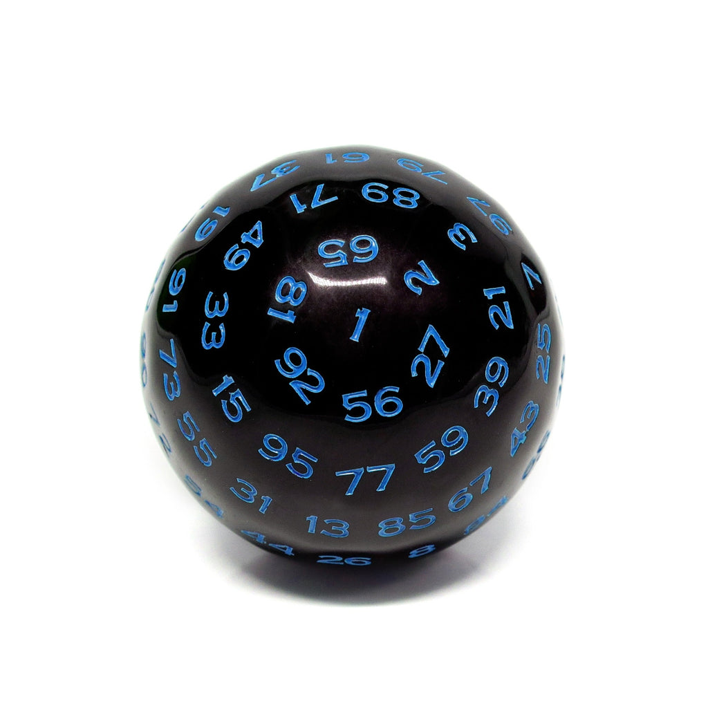 D100-Black Opaque w/Blue Numbers