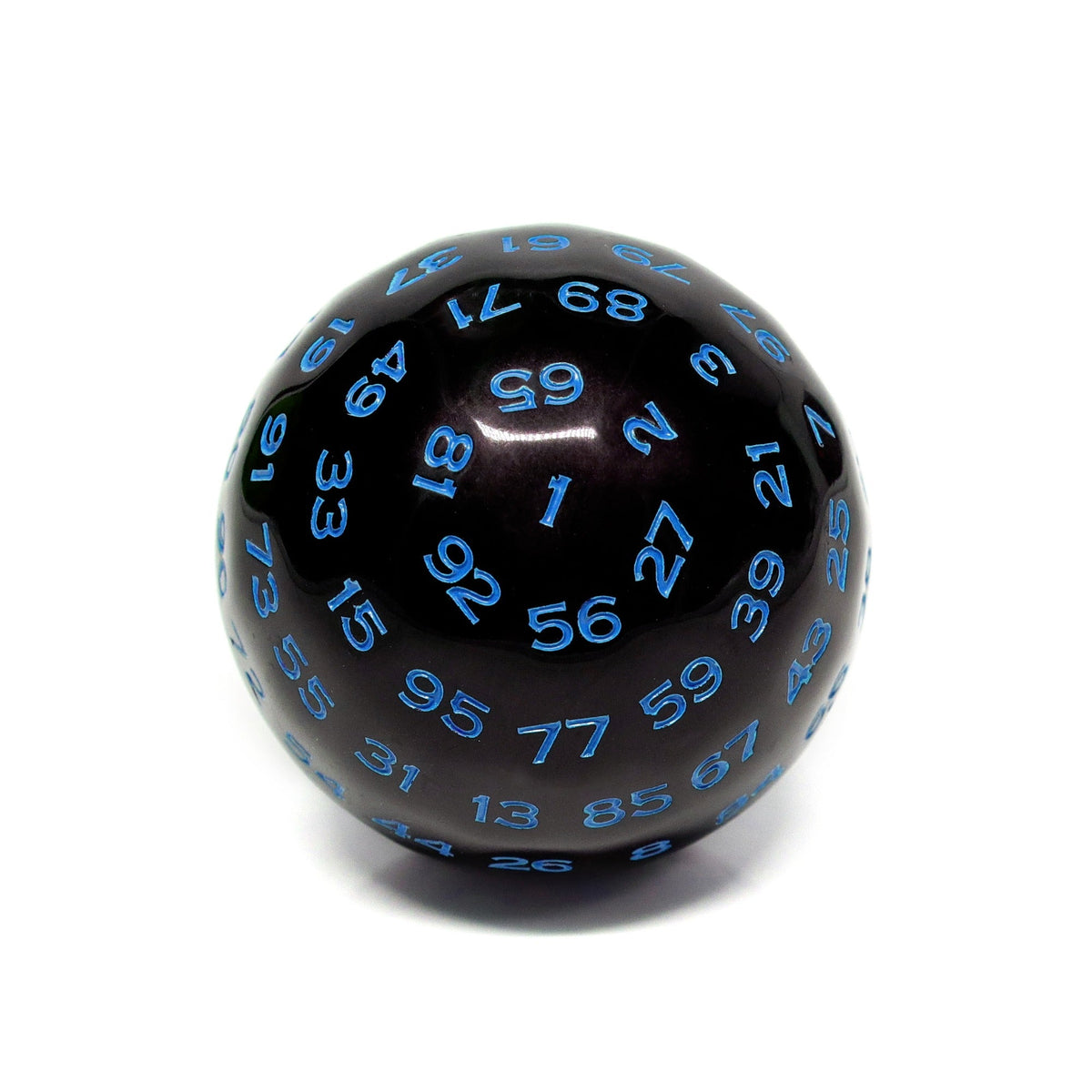 D100-Black Opaque w/Blue Numbers