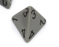 Opaque Polyhedral Grey /black d4 | 4-Sided Dice (sold per die)