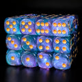 Cyan 16mm Glitter Pipped Dice