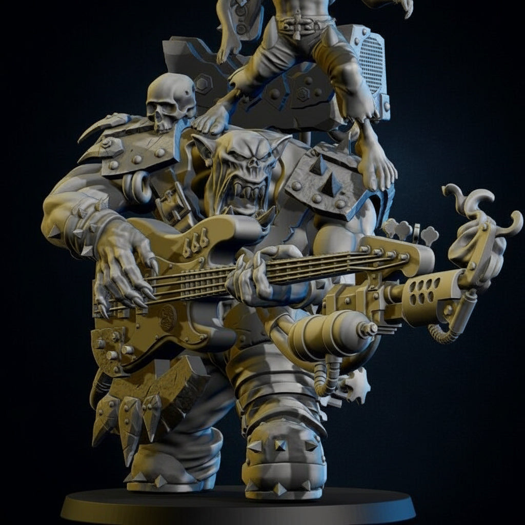 3d Printed Ork Warboss Jarriz "The Beast" by Meshbrain Labs