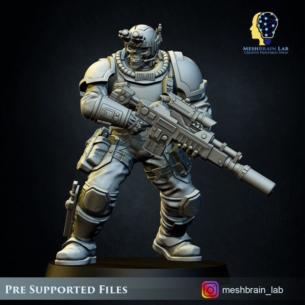 3d Printed Imperial Marine Scout Squad x5 by Meshbrain Labs