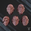 3d Printed War Sisters Bits "Valiant Heart" - Helmet Set x5 by DakkaDakka