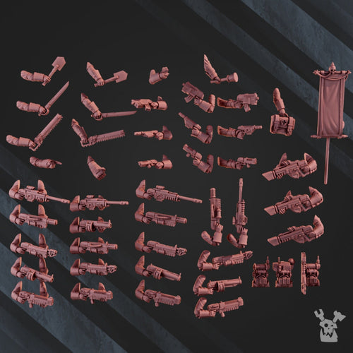 3d Printed 2nd Death Division Infantry Kit x7 by DakkaDakka Miniatures