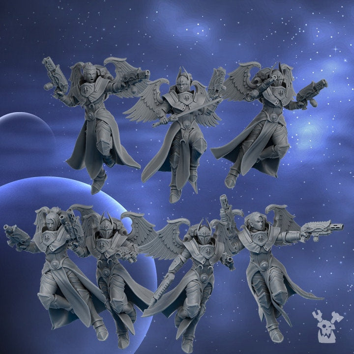3d Printed Lunar Angels Squad x5 by DakkaDakka