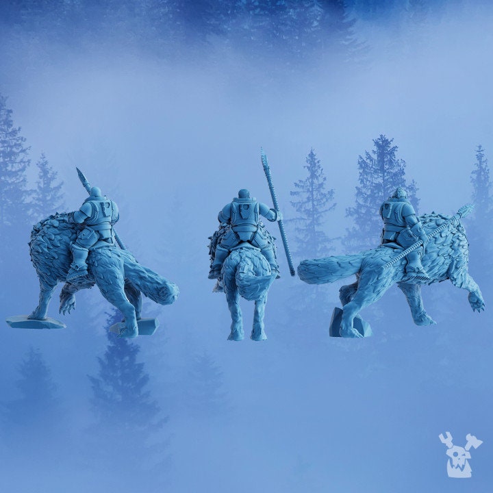 3d Printed Stormbringer Wolfrider Squad x3 by DakkaDakka