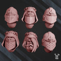 3d Printed War Sisters Bits - Helmet Set x6 by DakkaDakka