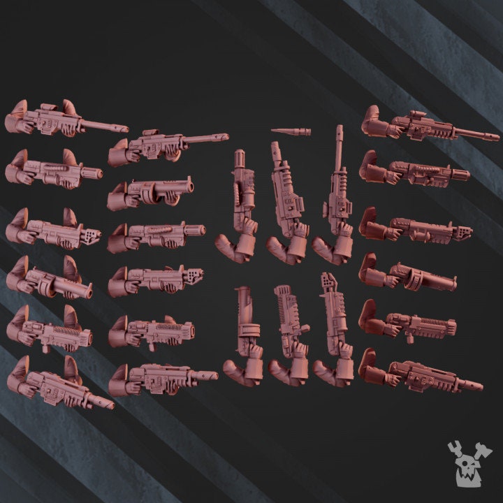 3d Printed 2nd Death Division Infantry Assembly Kit v2 by DakkaDakka