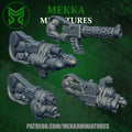 3d Printed Ork Big Guns x4 by Mekka Miniatures