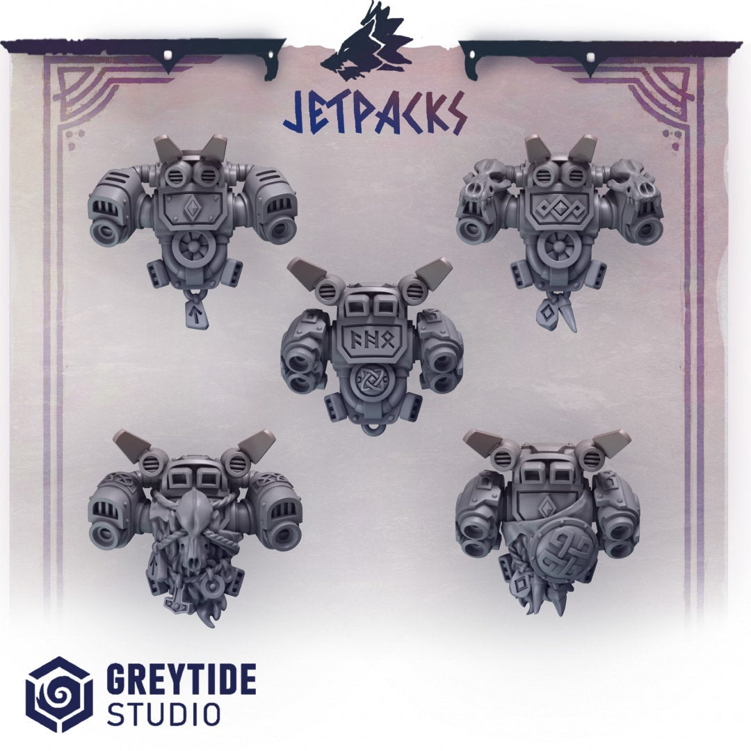 3d Printed Primal Hounds Jetpacks x5 by Greytide Studio