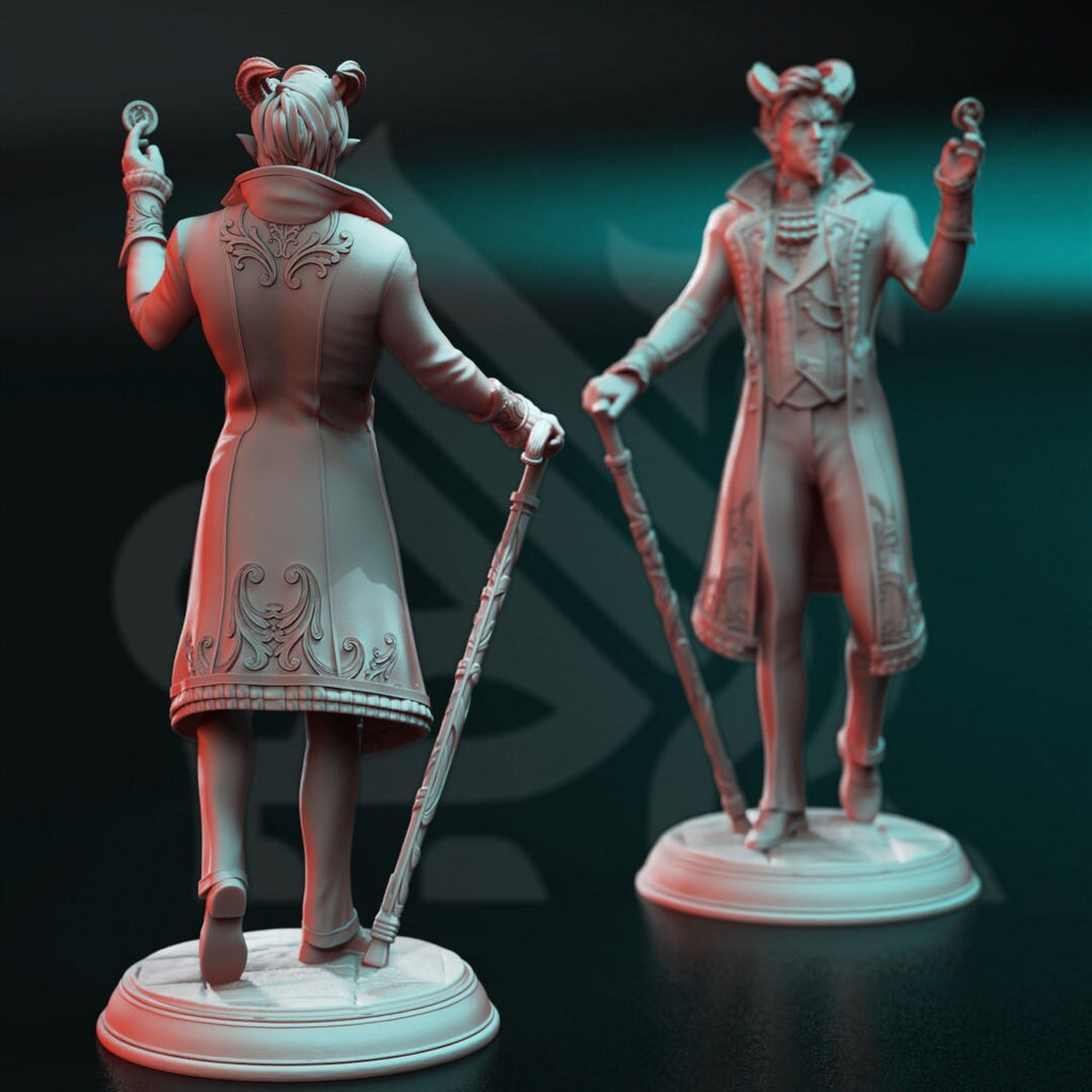 3D Printed Tiefling Devil Dealer by DM Stash