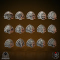 3D Printed Heavy Armor Flame Lizard Shoulders x15 by EightLegsMiniatures