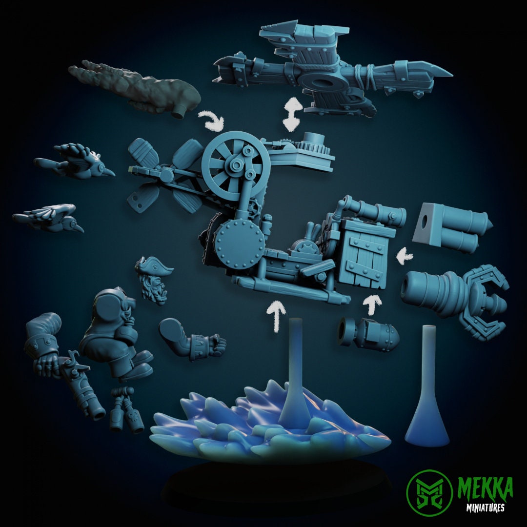 3d Printed Orc Pirate Choppa by Mekka Miniatures