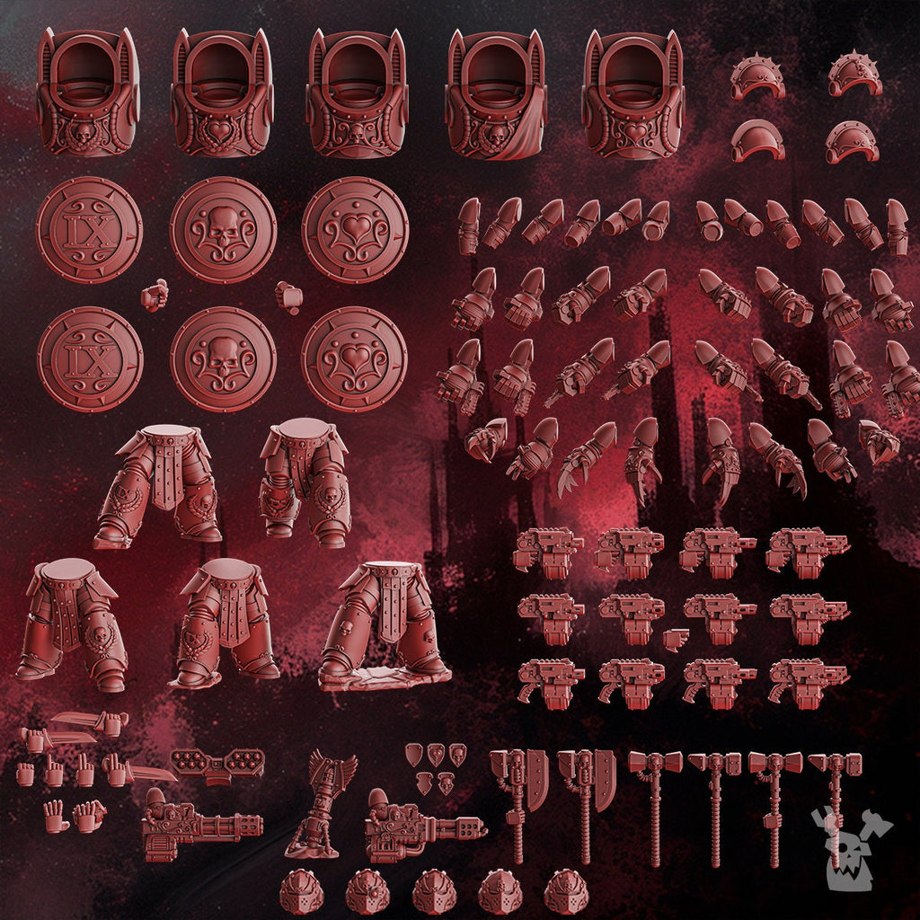 3d Printed Crimson Wings Destroyer Squad by DakkaDakka Miniatures