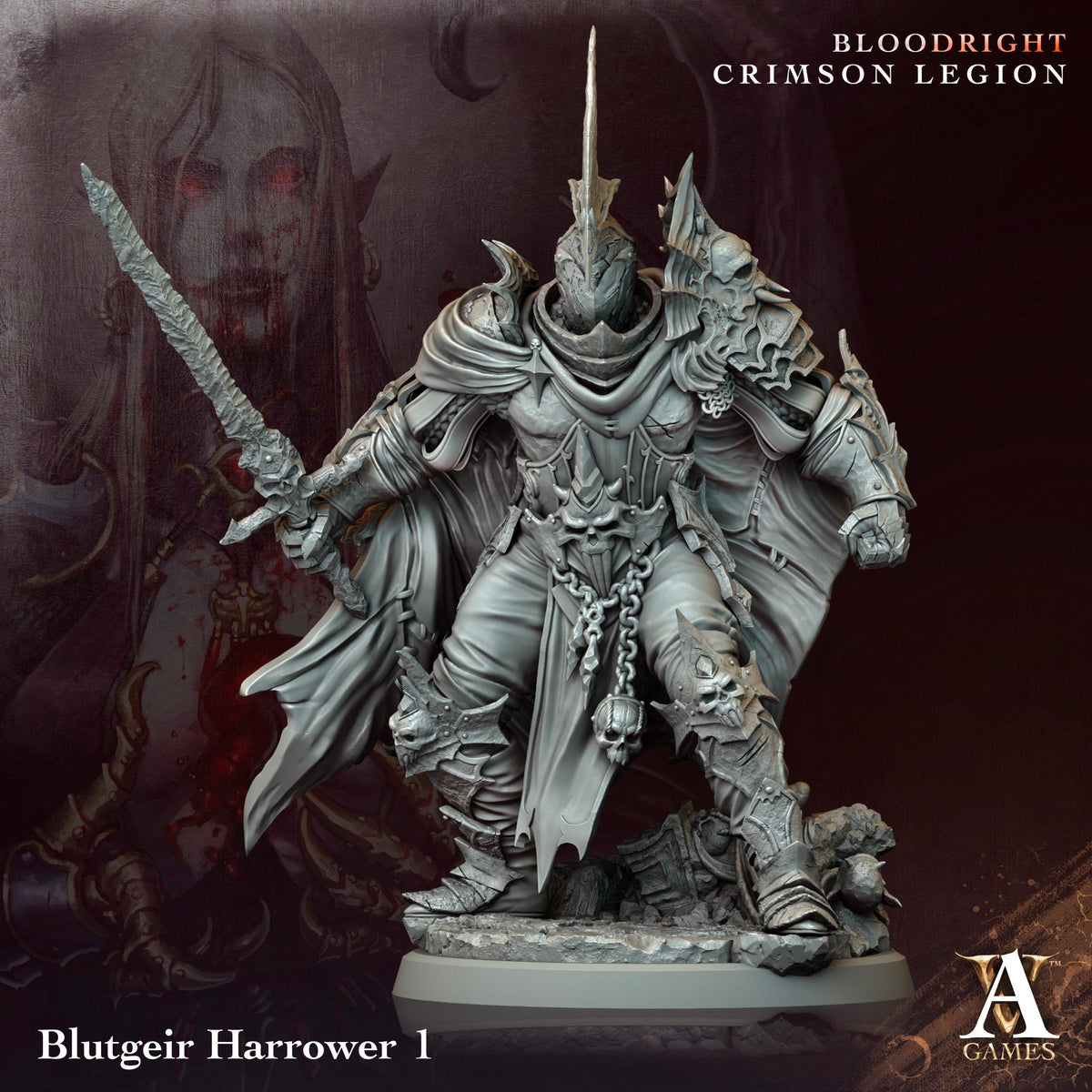 3D Printed Blutgeir Harrower by Archvillain Games