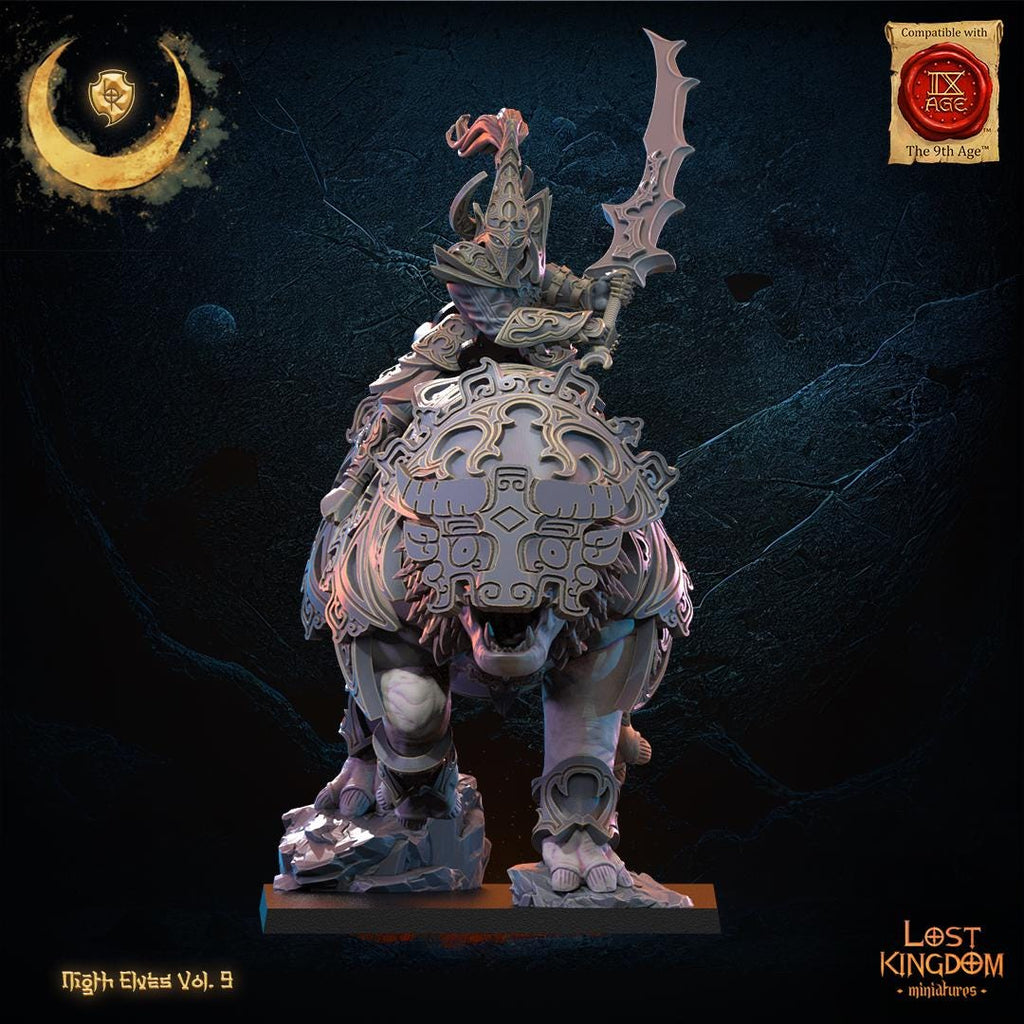 3D Printed Night Elf Hero Beast Rider by Lost Kingdom Miniatures