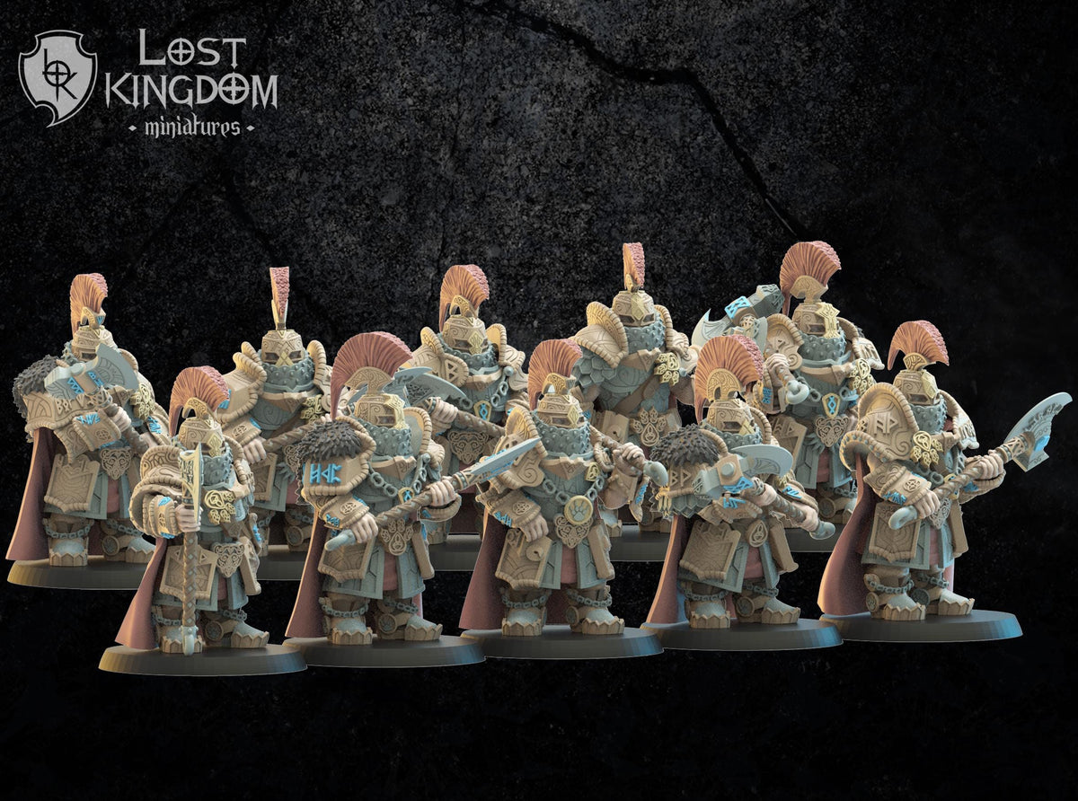 3d Printed Dwarf Magyabor Guard by Lost Kingdom Miniatures