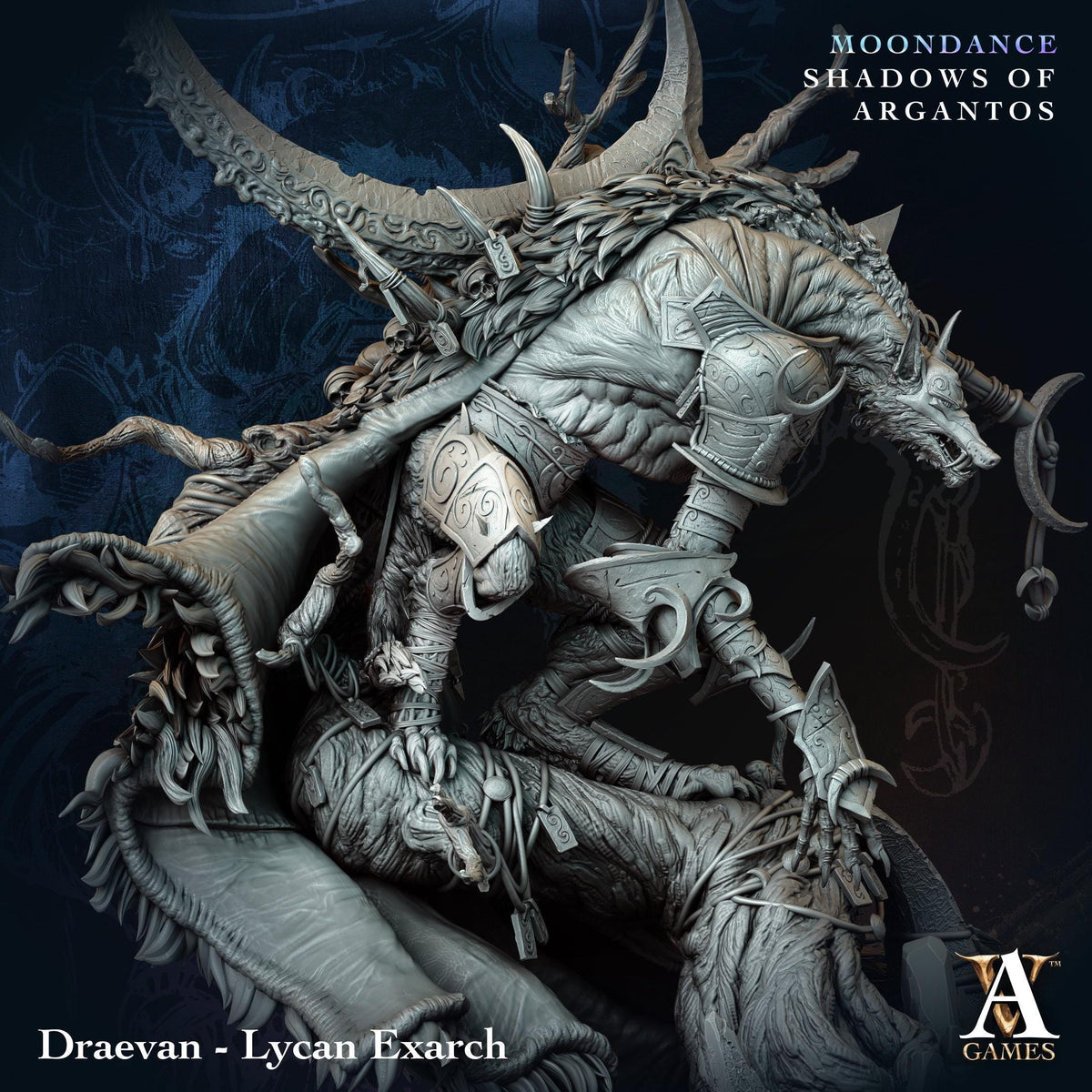 3D Printed Draevan, Lycan Exarch by Archvillain Games