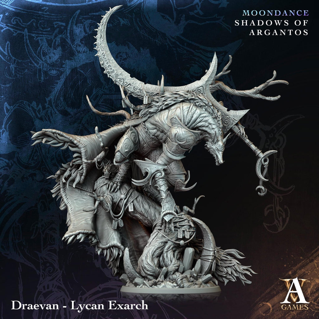 3D Printed Draevan, Lycan Exarch by Archvillain Games