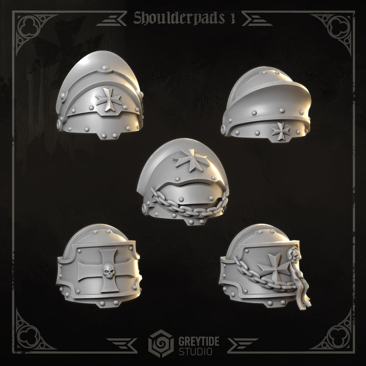 3d Printed Eternal Crusader Shoulderpads #1 by Greytide Studio