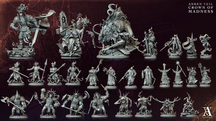 3D Printed Urmog Terrors by Archvillain Games