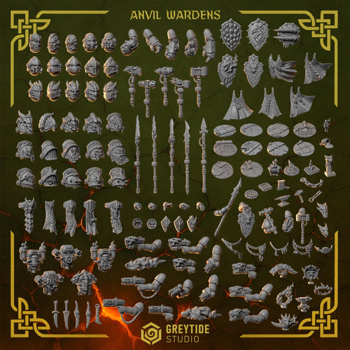 3d Printed Anvil Wardens Backpack Decorations x10 by Greytide Studio
