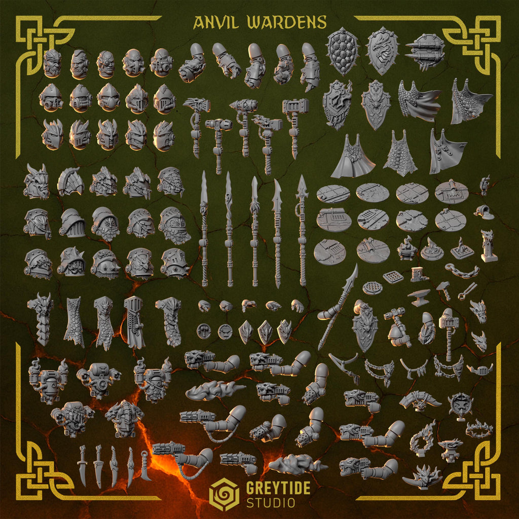 3d Printed Anvil Wardens Shields by Greytide Studio
