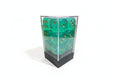 Chessex Borealis Light Green/Gold 16mm d6 Dice – Block of 12 | OOP New Glitter (Non-Luminary, Rare)