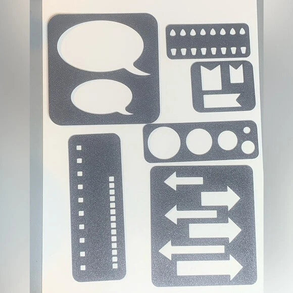 Lots of Stencils for Planners Journals and Scrapbooking Tracing Template