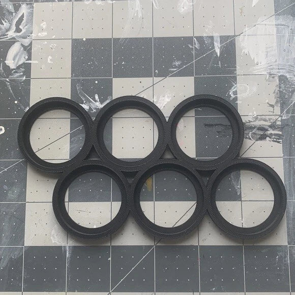 Line Cloud Movement Trays 40mm Size Round Base for 6 Units