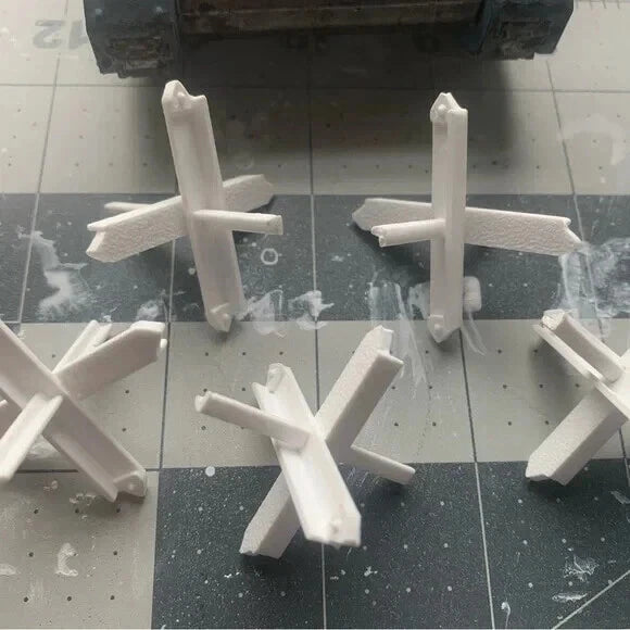 5 Pack Czech Hedgehog Tank Trap Sci Fi Industrial 28mm