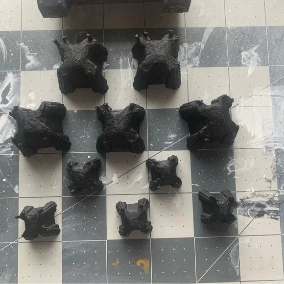 10 Pack Reinforced Concrete Dragon Teeth Tank Trap Broken Sci Fi Industrial 28mm