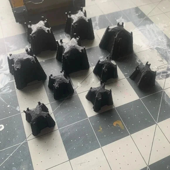 10 Pack Reinforced Concrete Dragon Teeth Tank Trap Broken Sci Fi Industrial 28mm