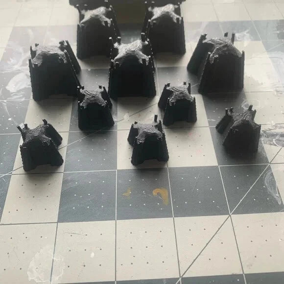 10 Pack Reinforced Concrete Dragon Teeth Tank Trap Broken Sci Fi Industrial 28mm